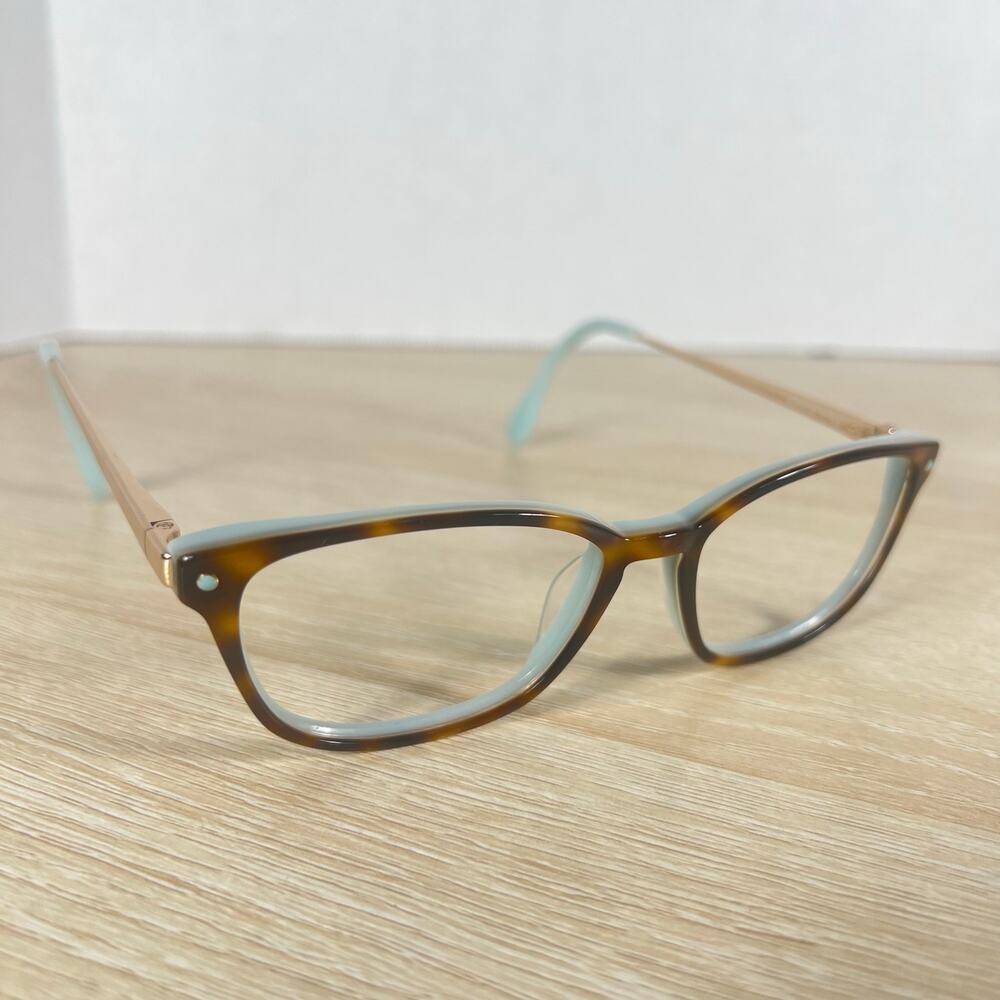 Lilly Pulitzer TO Faye Eyeglasses Tortoise Ice Blue Gold Flex Hinge 49-15-135